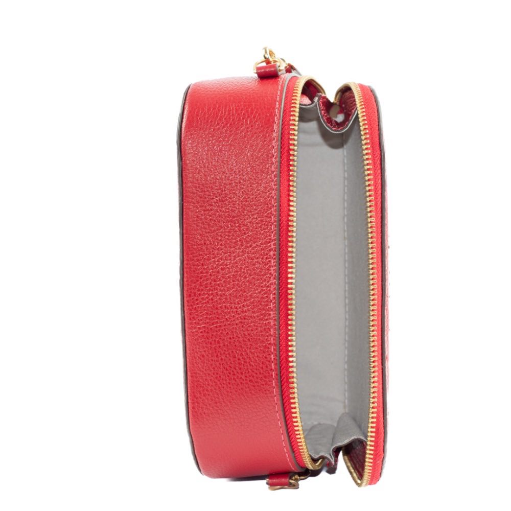 Bolsa de Couro La Fenice Floter Monograma Vermelho 104771