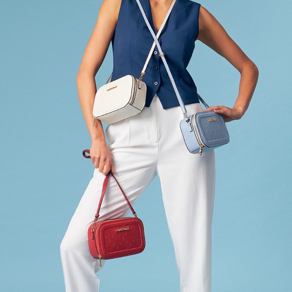 Bolsa de Couro La Fenice Floter Monograma Vermelho 104771