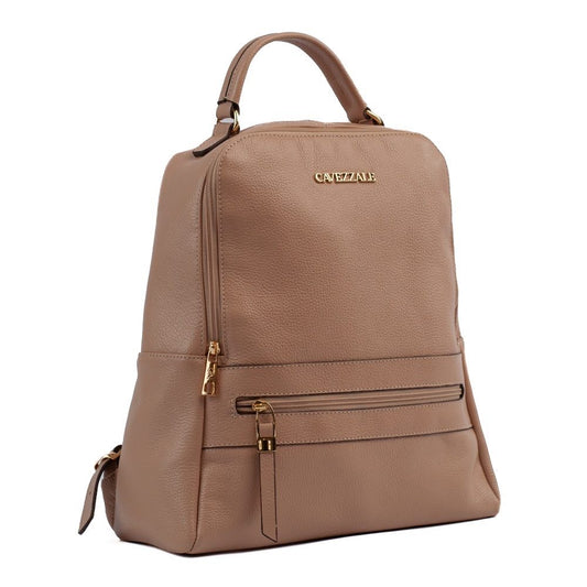 Mochila de Couro La Fenice Roma Creme 103999