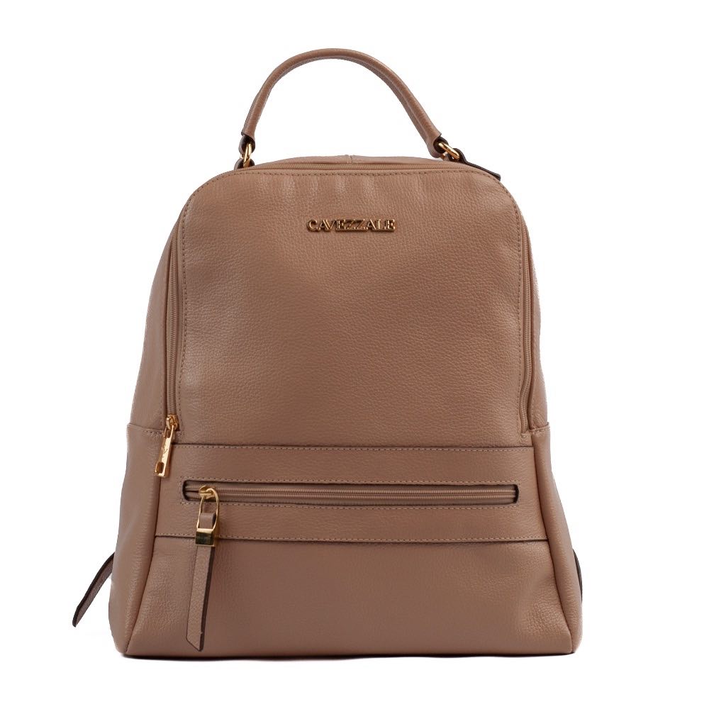 Mochila de Couro La Fenice Roma Creme 103999