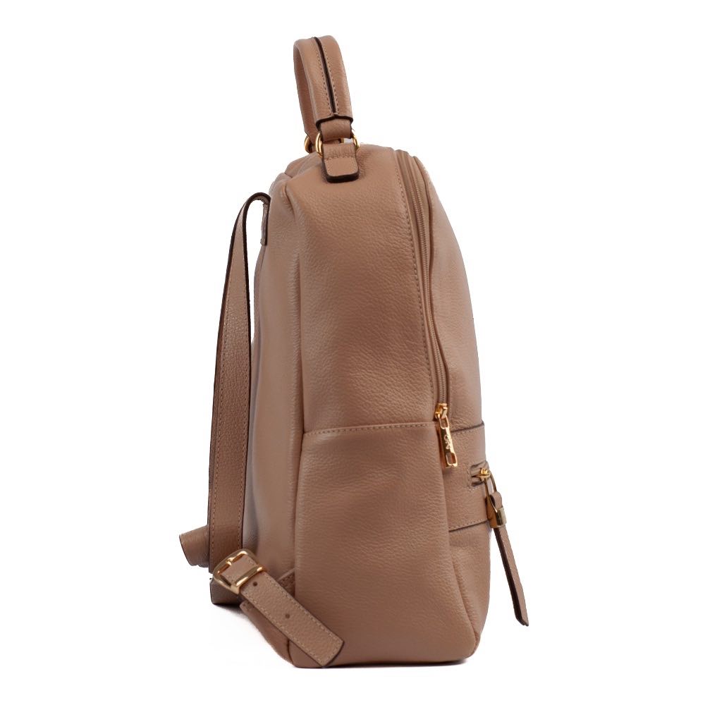 Mochila de Couro La Fenice Roma Creme 103999