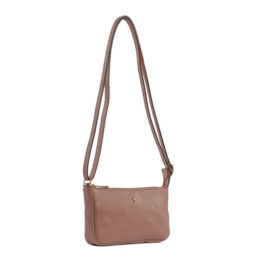 Bolsa Tiracolo Pequena de Couro Floter La Fenice Rose 105021