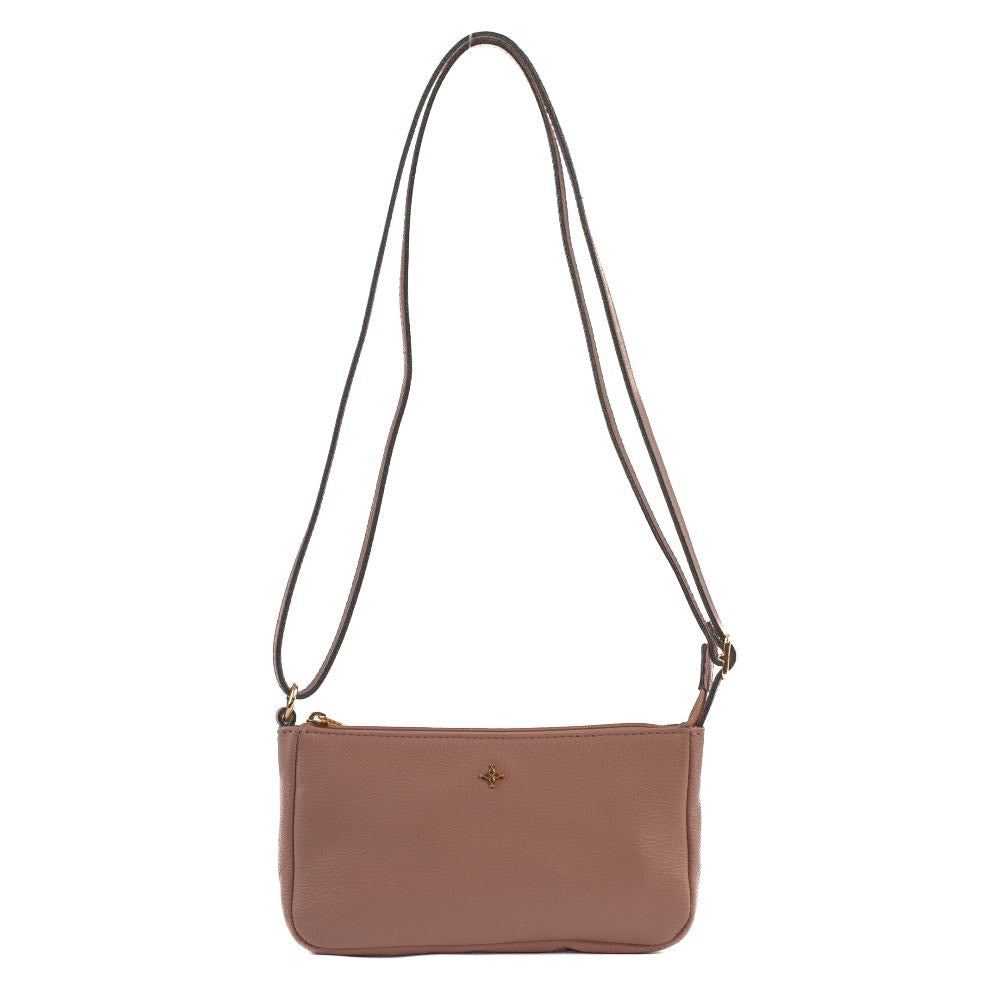 Bolsa Tiracolo Pequena de Couro Floter La Fenice Rose 105021