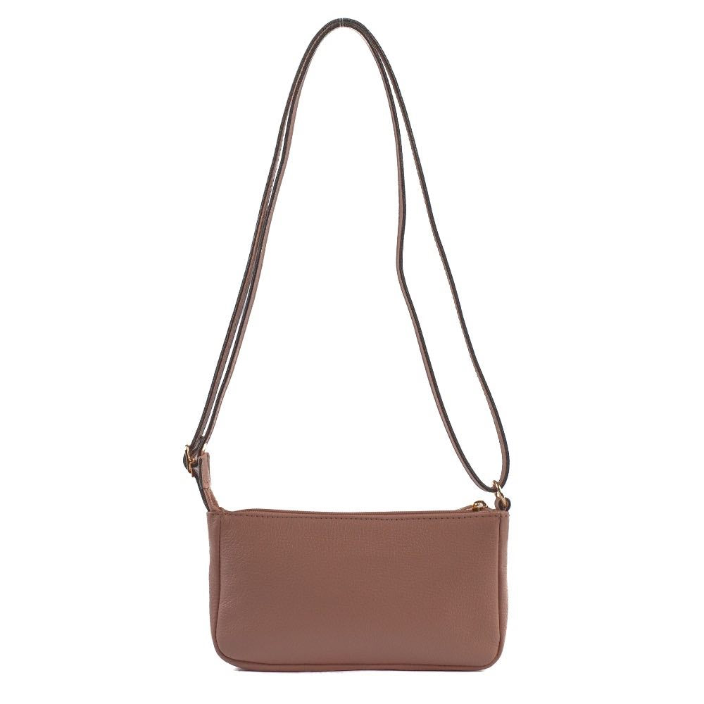 Bolsa Tiracolo Pequena de Couro Floter La Fenice Rose 105021