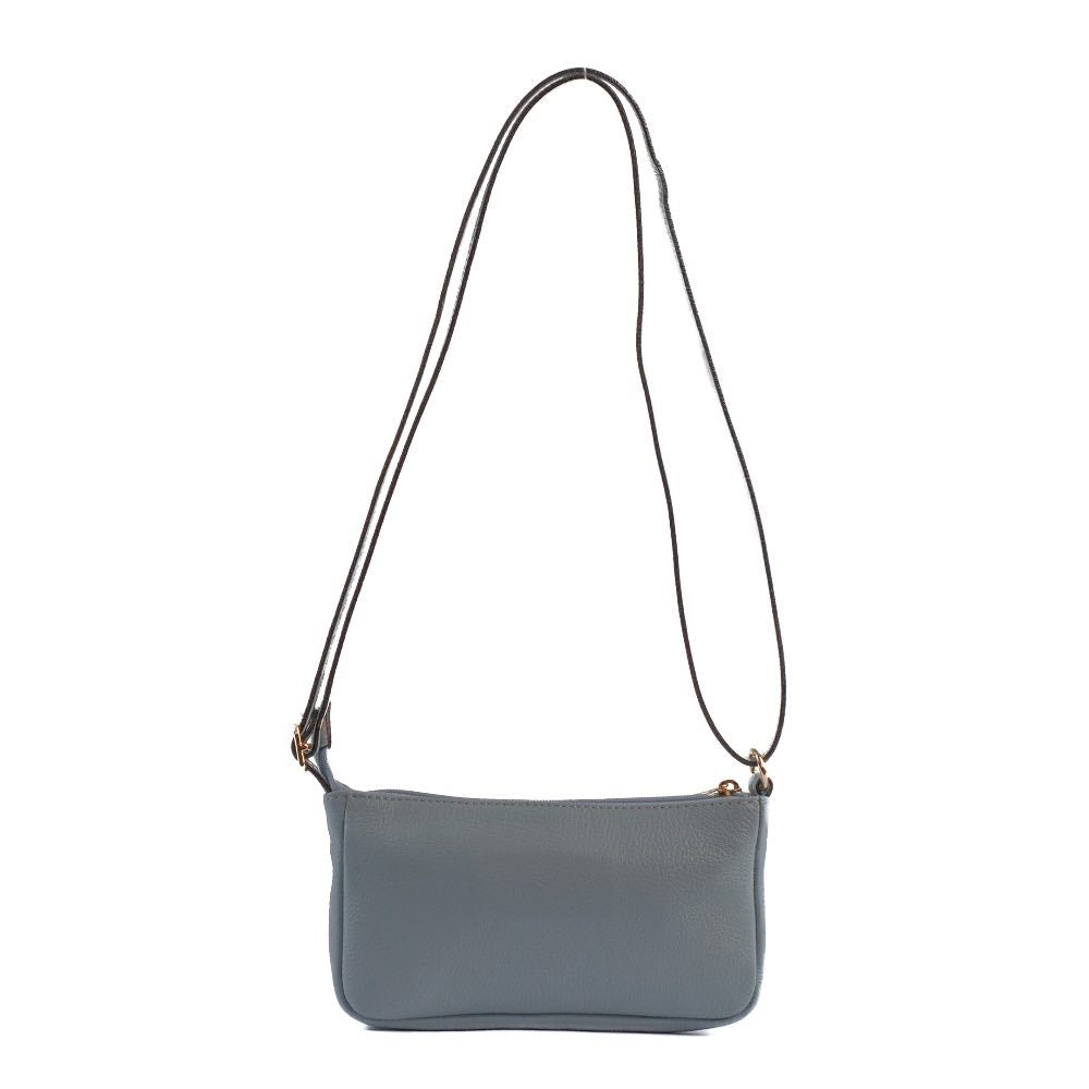 Bolsa Tiracolo Pequena de Couro Floter La Fenice Sky 105021