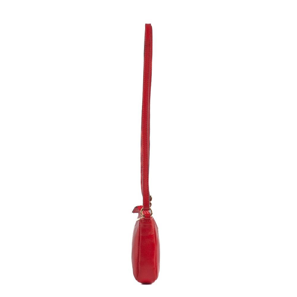 Bolsa Tiracolo Pequena de Couro Floter La Fenice Vermelho 105021