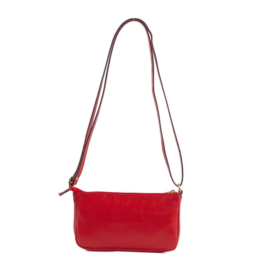 Bolsa Tiracolo Pequena de Couro Floter La Fenice Vermelho 105021