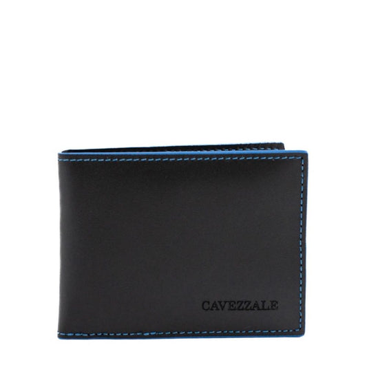 Carteira de Couro Masculina La Fenice Preto/Azul 105024