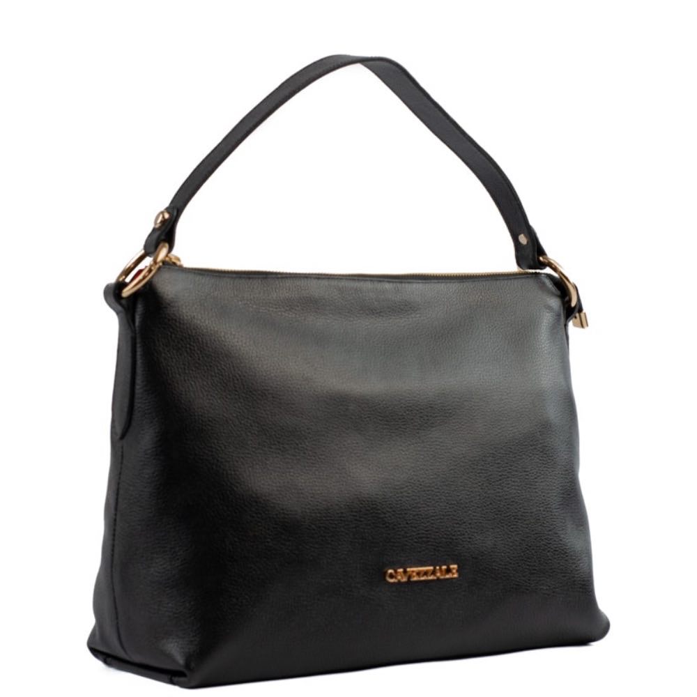 Bolsa Hobo Grande Couro Floter La Fenice Preto 105047