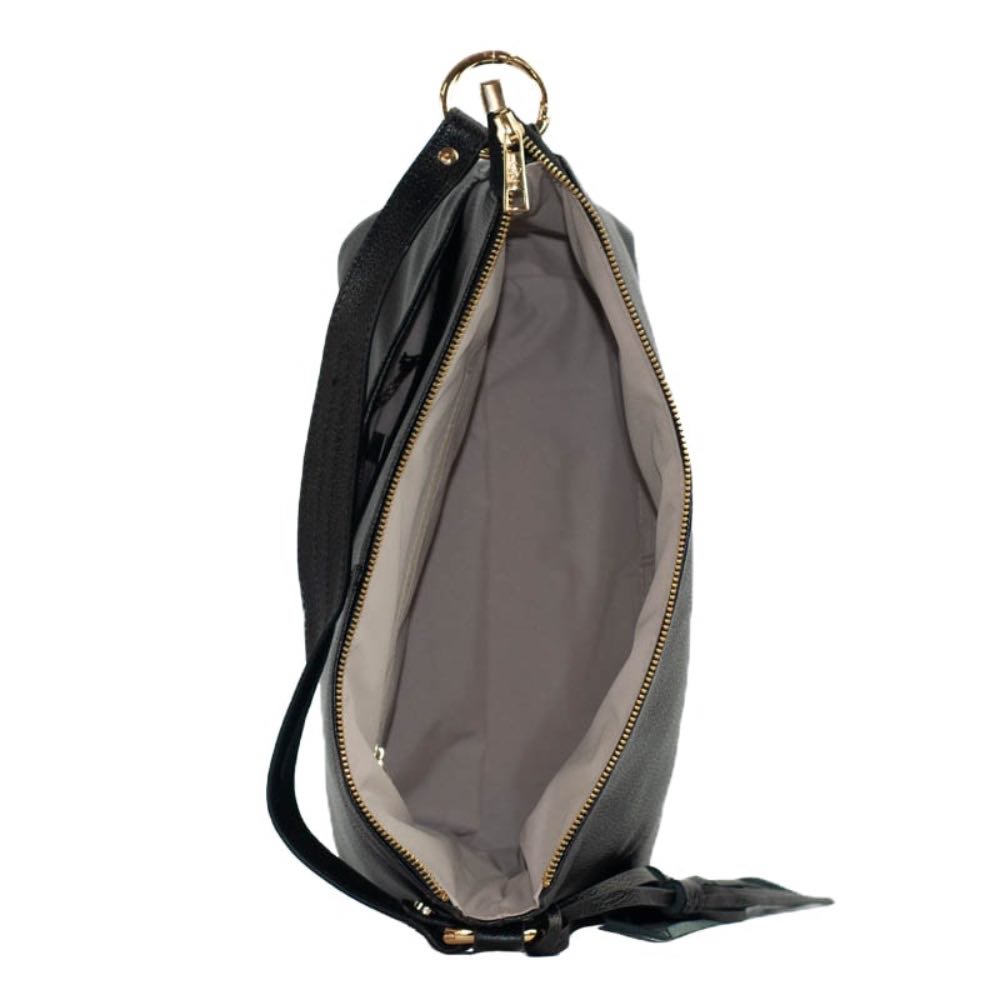 Bolsa Hobo Grande Couro Floter La Fenice Preto 105047