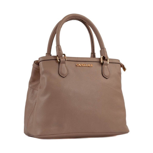 Tote Bag Grande de Couro Floter La Fenice Bege 105048