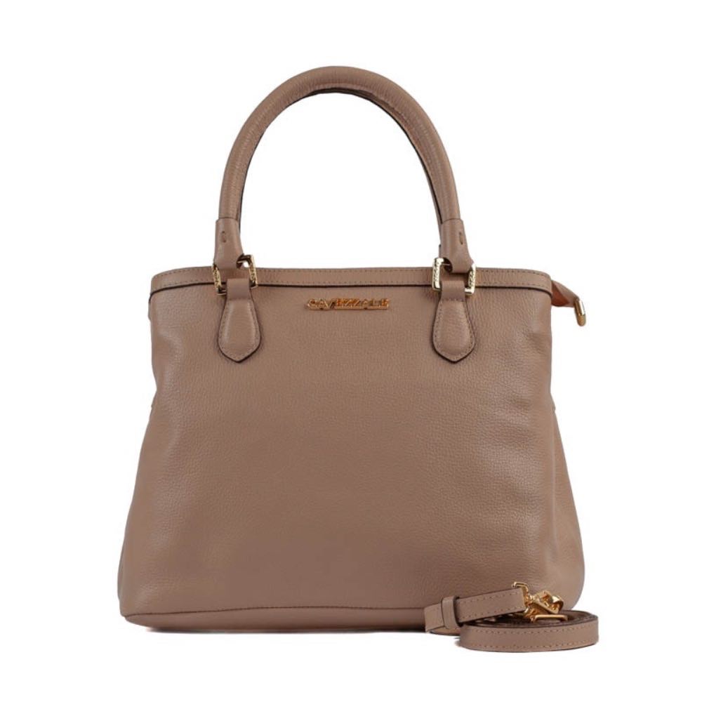 Tote Bag Grande de Couro Floter La Fenice Bege 105048