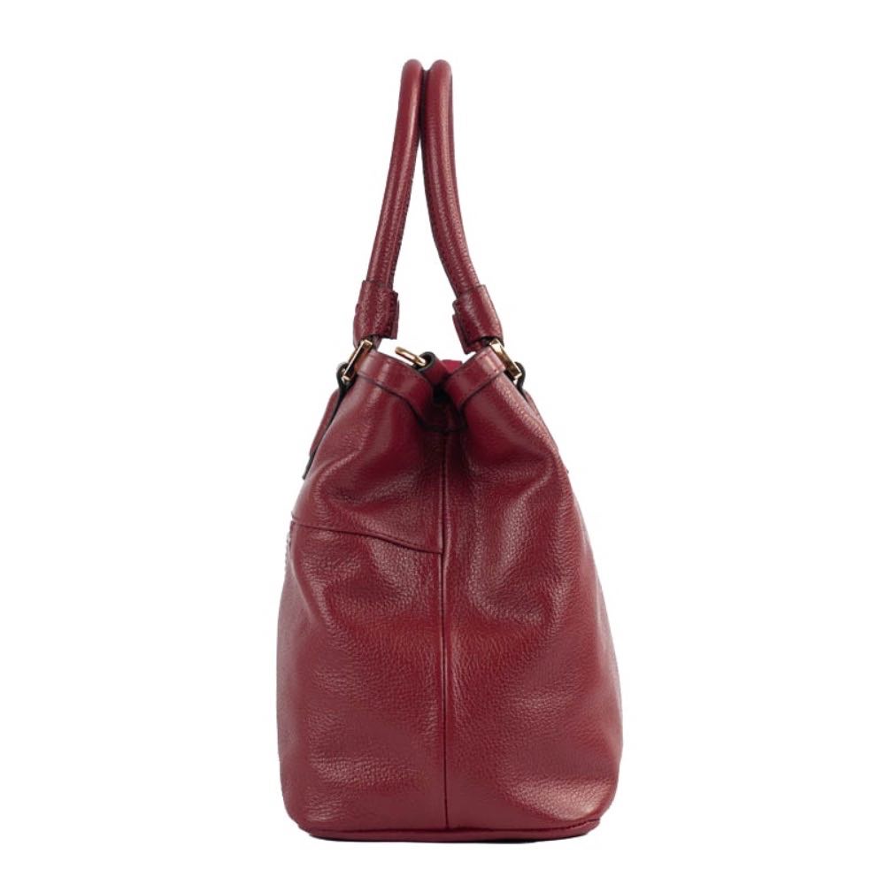 Tote Bag Grande de Couro Floter La Fenice Cereja 105048