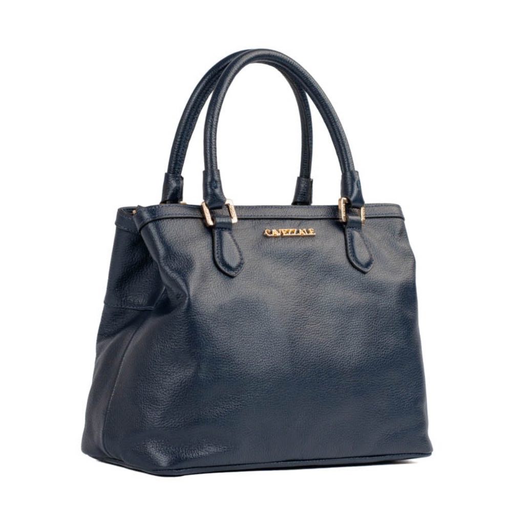 Tote Bag Grande de Couro Floter La Fenice Marinho 105048