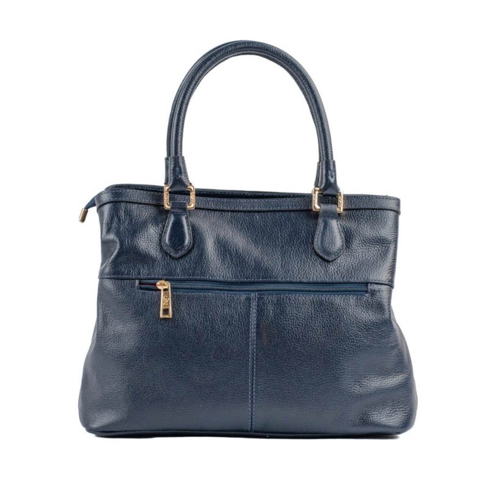 Tote Bag Grande de Couro Floter La Fenice Marinho 105048