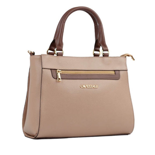 Tote Bag Média de Couro Floter La Fenice Crepe/Castor 105049
