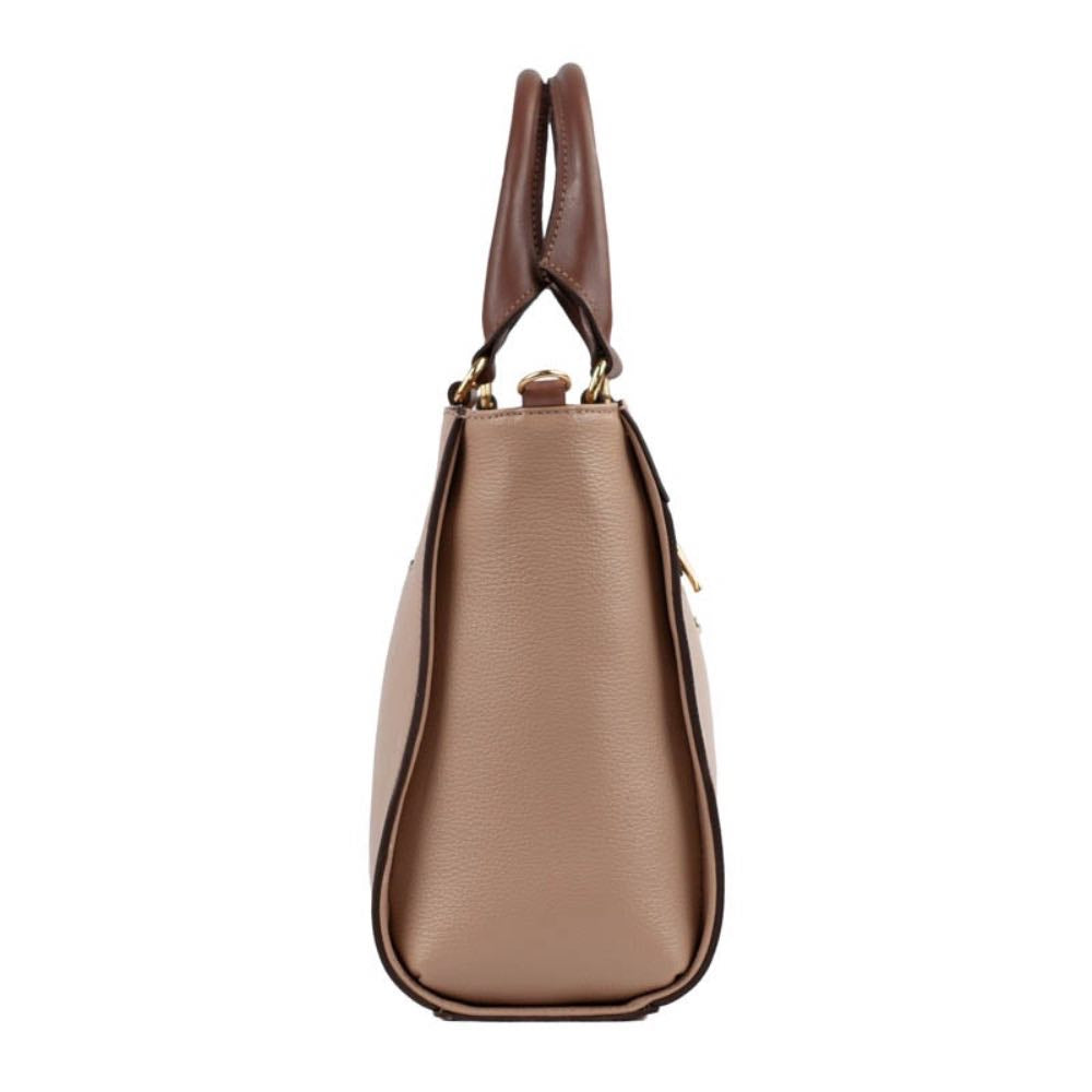 Tote Bag Média de Couro Floter La Fenice Crepe/Castor 105049