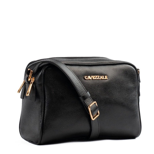 Bolsa Tiracolo Média de Couro Floter La Fenice Preto 105052