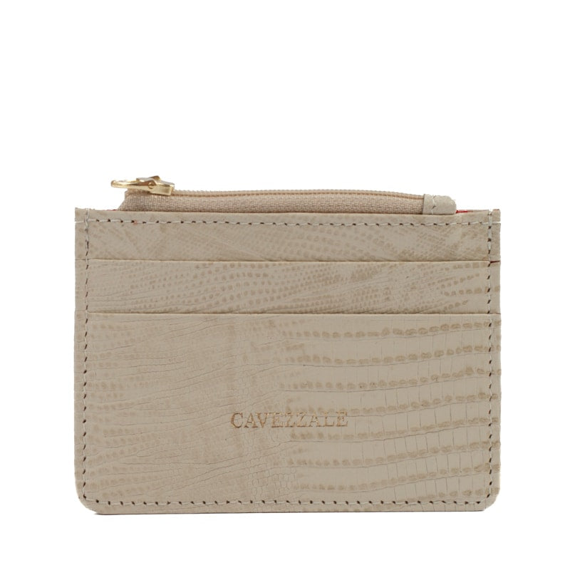 Porta Cartão Couro La Fenice Lesard Off White 105042