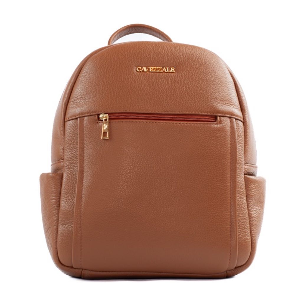 Mochila de Couro Soft La Fenice Caramelo 105056