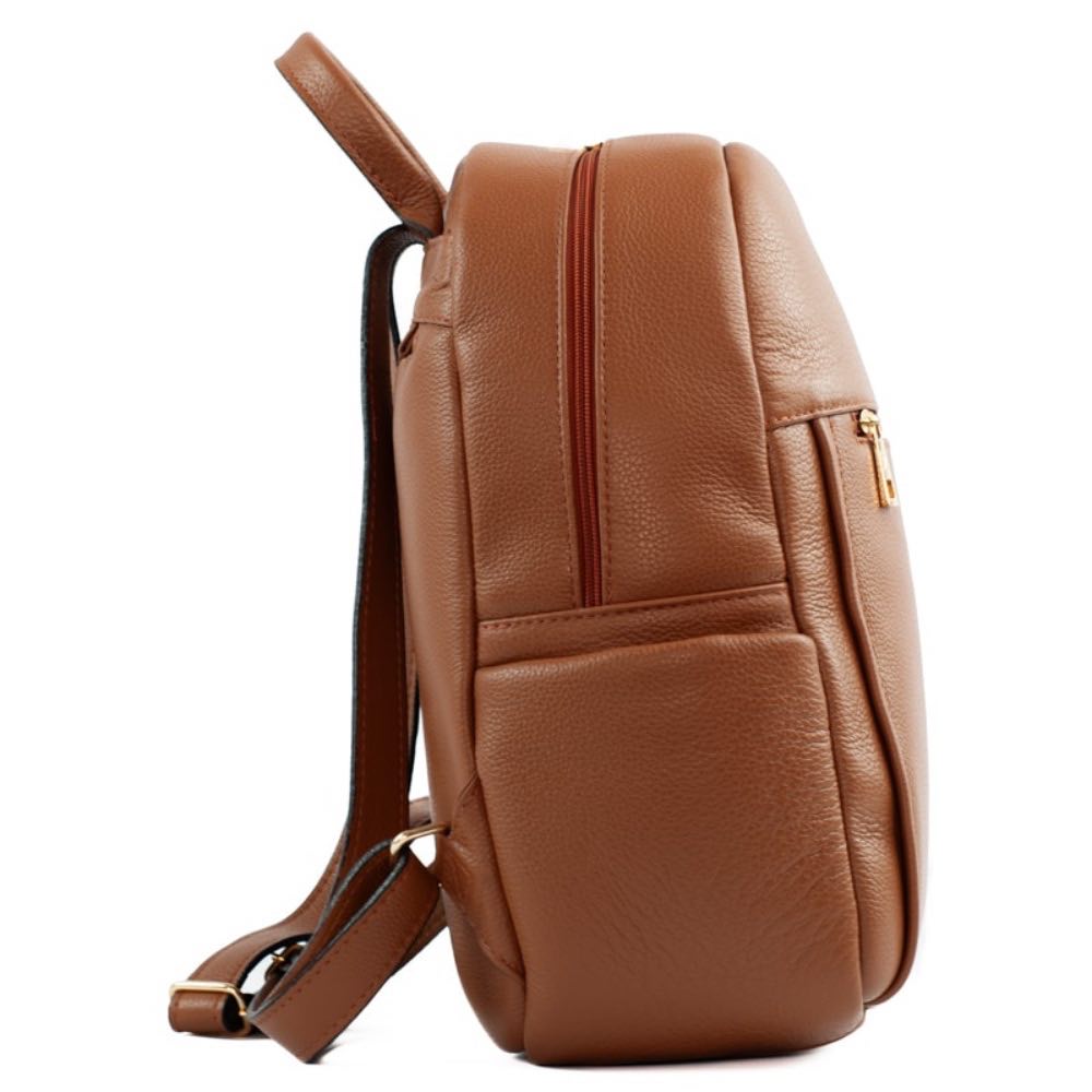 Mochila de Couro Soft La Fenice Caramelo 105056