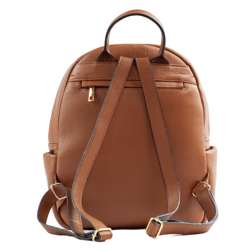 Mochila de Couro Soft La Fenice Caramelo 105056