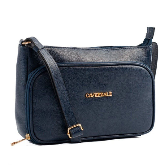 Bolsa Tiracolo Média de Couro Soft La Fenice Marinho 105057