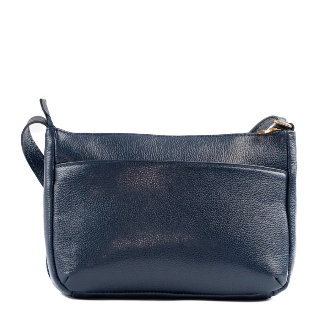 Bolsa Tiracolo Média de Couro Soft La Fenice Marinho 105057