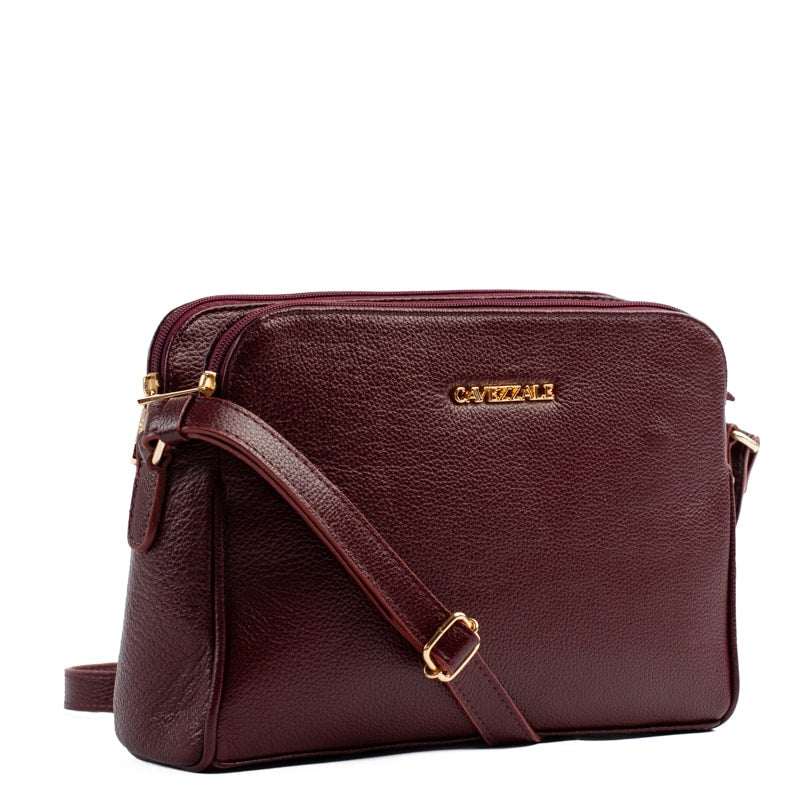 Bolsa Tiracolo Média de Couro Soft La Fenice Vermelho 105059