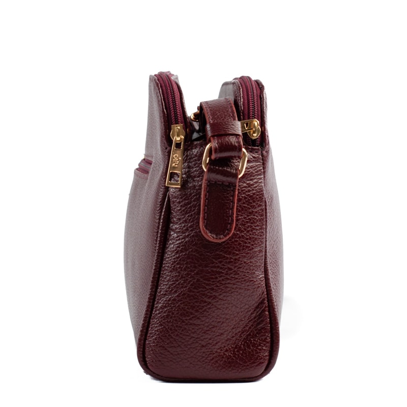 Bolsa Tiracolo Média de Couro Soft La Fenice Vermelho 105059