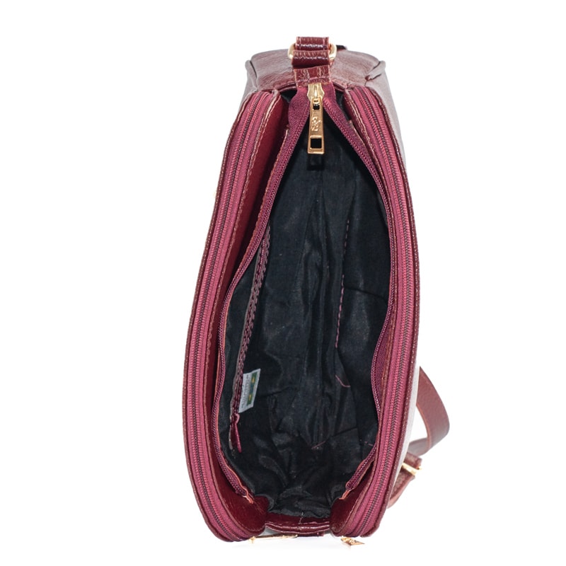 Bolsa Tiracolo Média de Couro Soft La Fenice Vermelho 105059