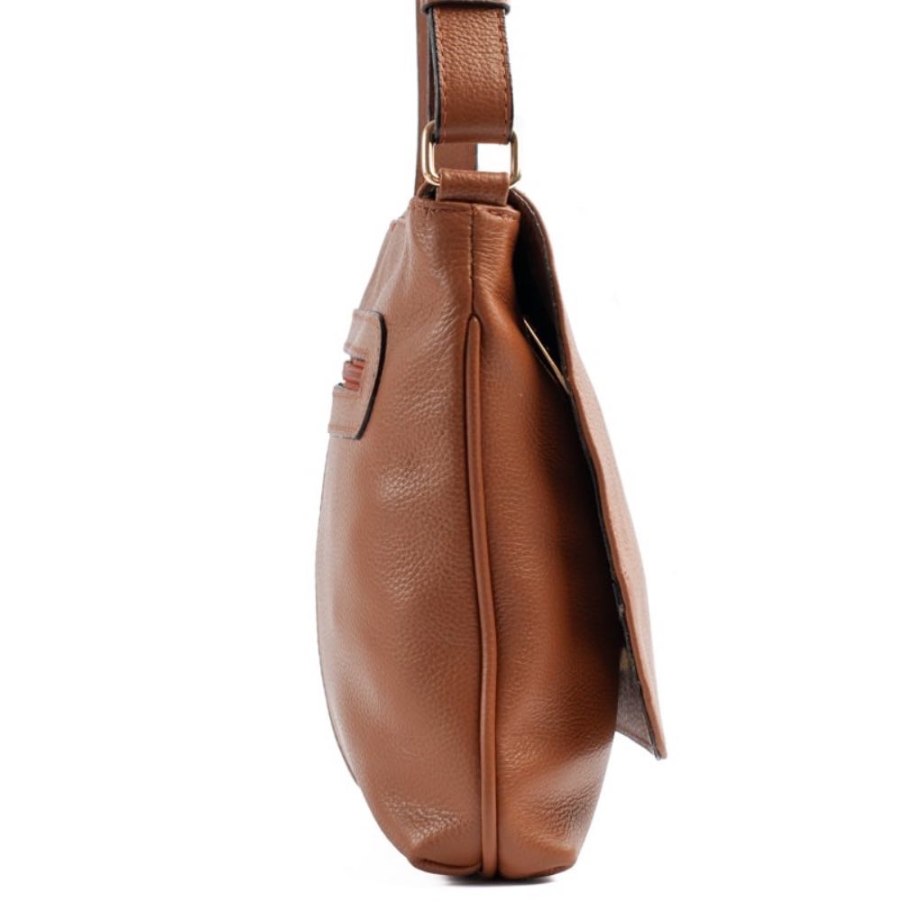 Bolsa Satchel Média de Couro Soft La Fenice Caramelo 105061