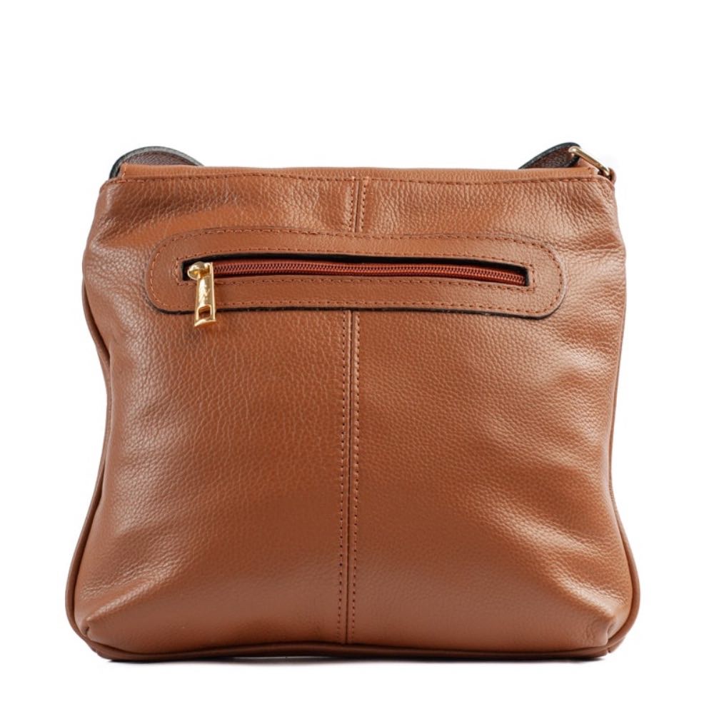 Bolsa Satchel Média de Couro Soft La Fenice Caramelo 105061