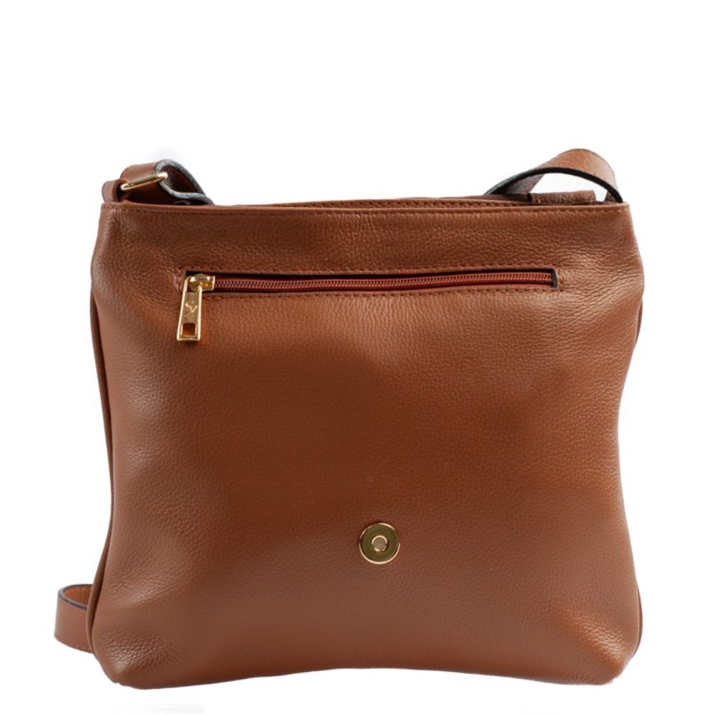 Bolsa Satchel Média de Couro Soft La Fenice Caramelo 105061