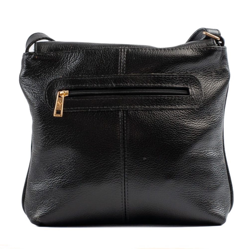 Bolsa Satchel Média de Couro Soft La Fenice Preto 105061