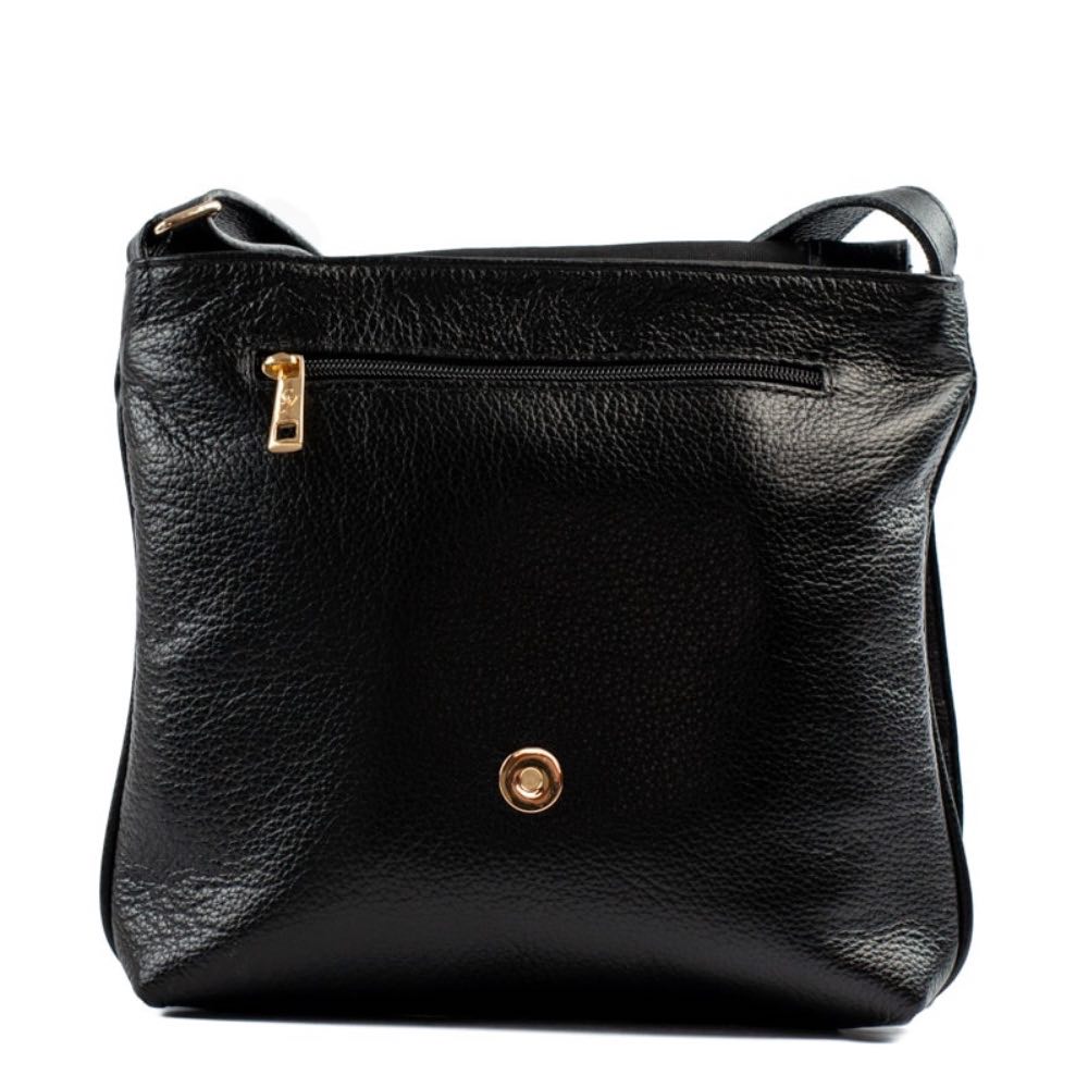 Bolsa Satchel Média de Couro Soft La Fenice Preto 105061