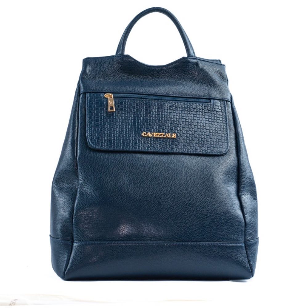 Mochila de Couro Antifurto La Fenice Floter Marinho 105062