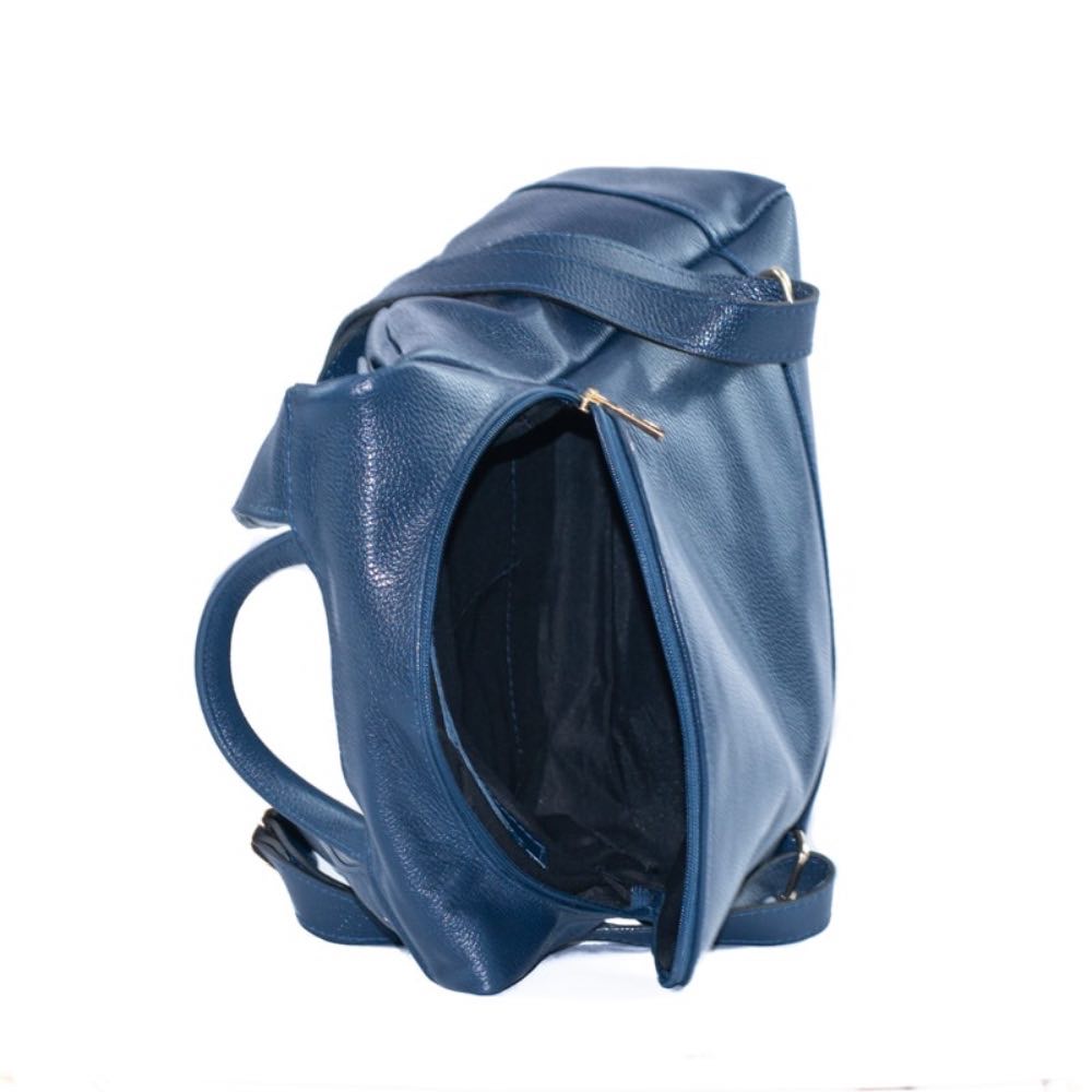 Mochila de Couro Antifurto La Fenice Floter Marinho 105062