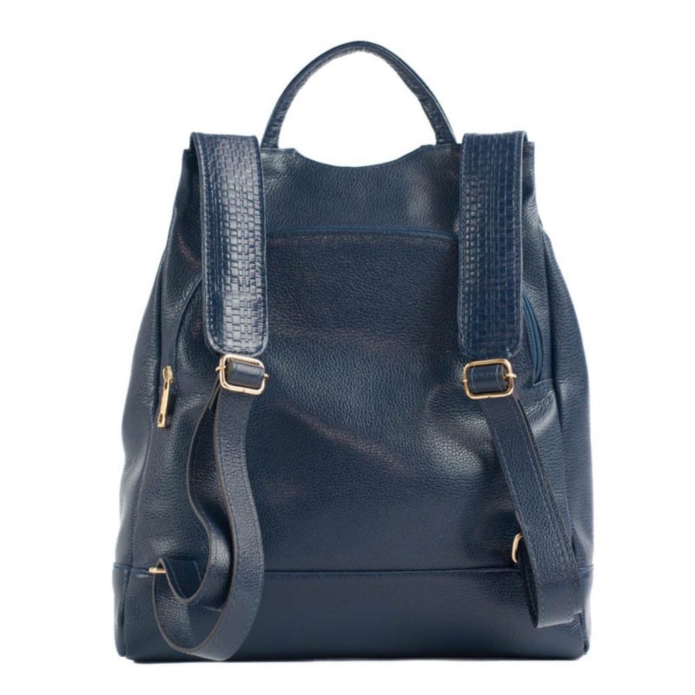 Mochila de Couro Antifurto La Fenice Floter Marinho 105062