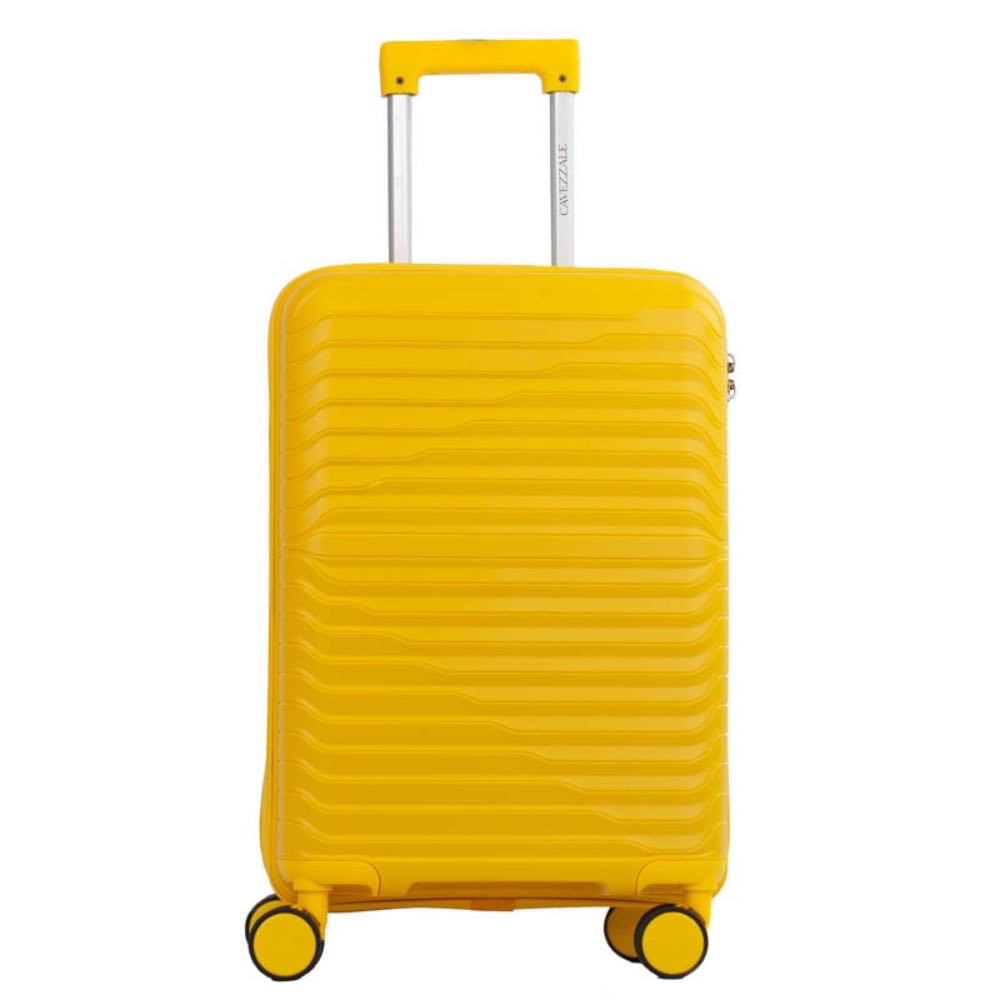 Mala de Viagem Pequena La Fenice com Zíper Antifurto Firenze Polipropileno Amarelo 105118
