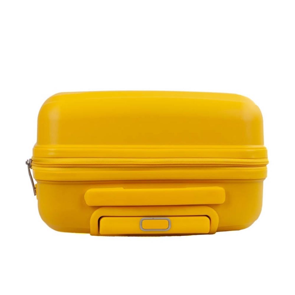 Mala de Viagem Pequena La Fenice com Zíper Antifurto Firenze Polipropileno Amarelo 105118