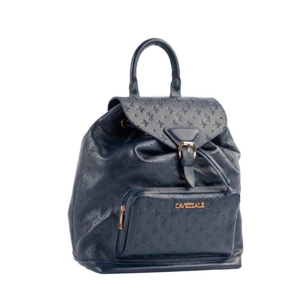 Mochila de Couro Floter La Fenice Monograma Marinho 105146