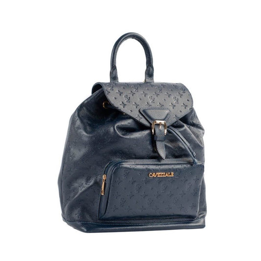 Mochila de Couro Floter La Fenice Monograma Marinho 105146