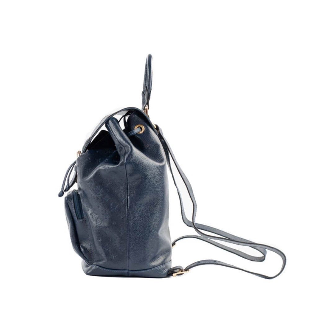 Mochila de Couro Floter La Fenice Monograma Marinho 105146