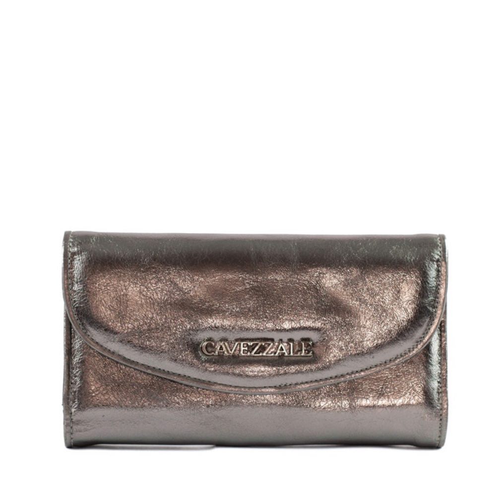 Carteira Feminina de Couro Metalizado La Fenice Inox 105280