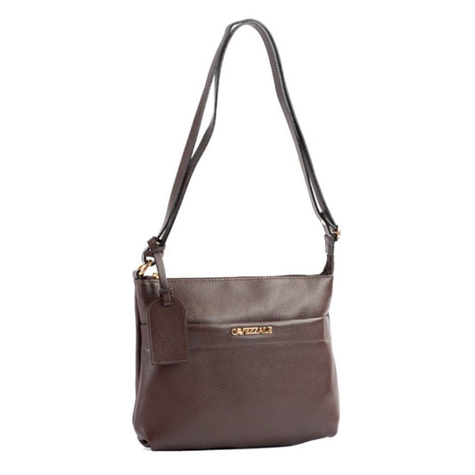 Bolsa Tiracolo Média de Couro Floter La Fenice Chocolate 105308
