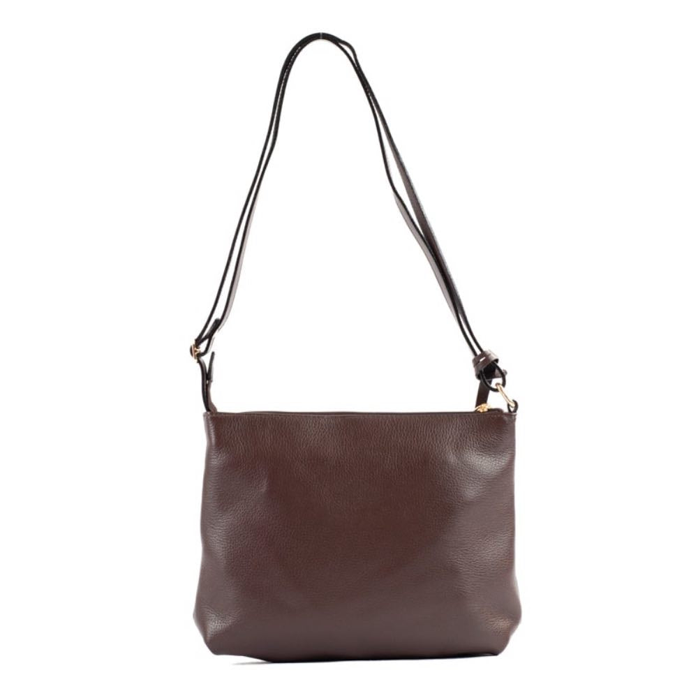 Bolsa Tiracolo Média de Couro Floter La Fenice Chocolate 105308