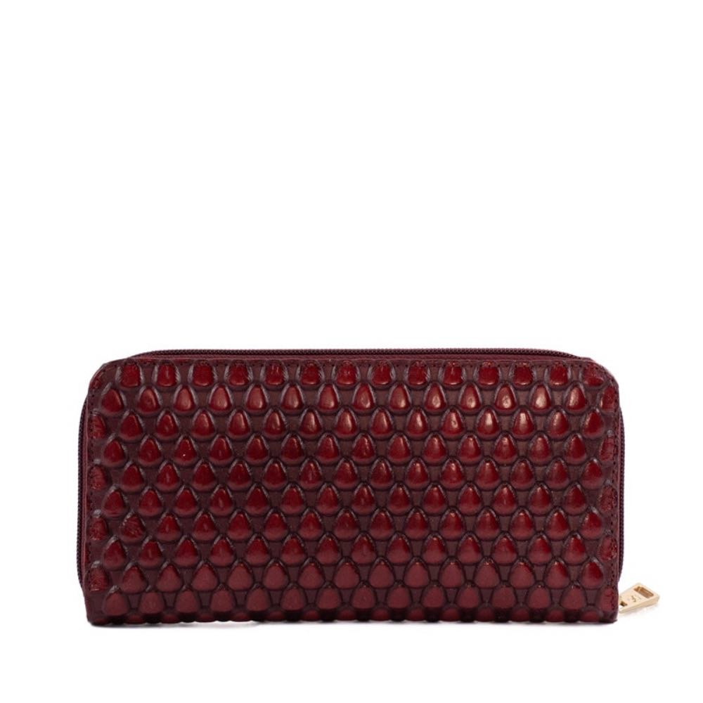 Carteira Feminina de Couro Drops/Danúbio La Fenice Burgundy 105289