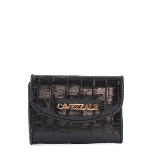 Carteira Feminina de Couro La Fenice Croco Preto 105294