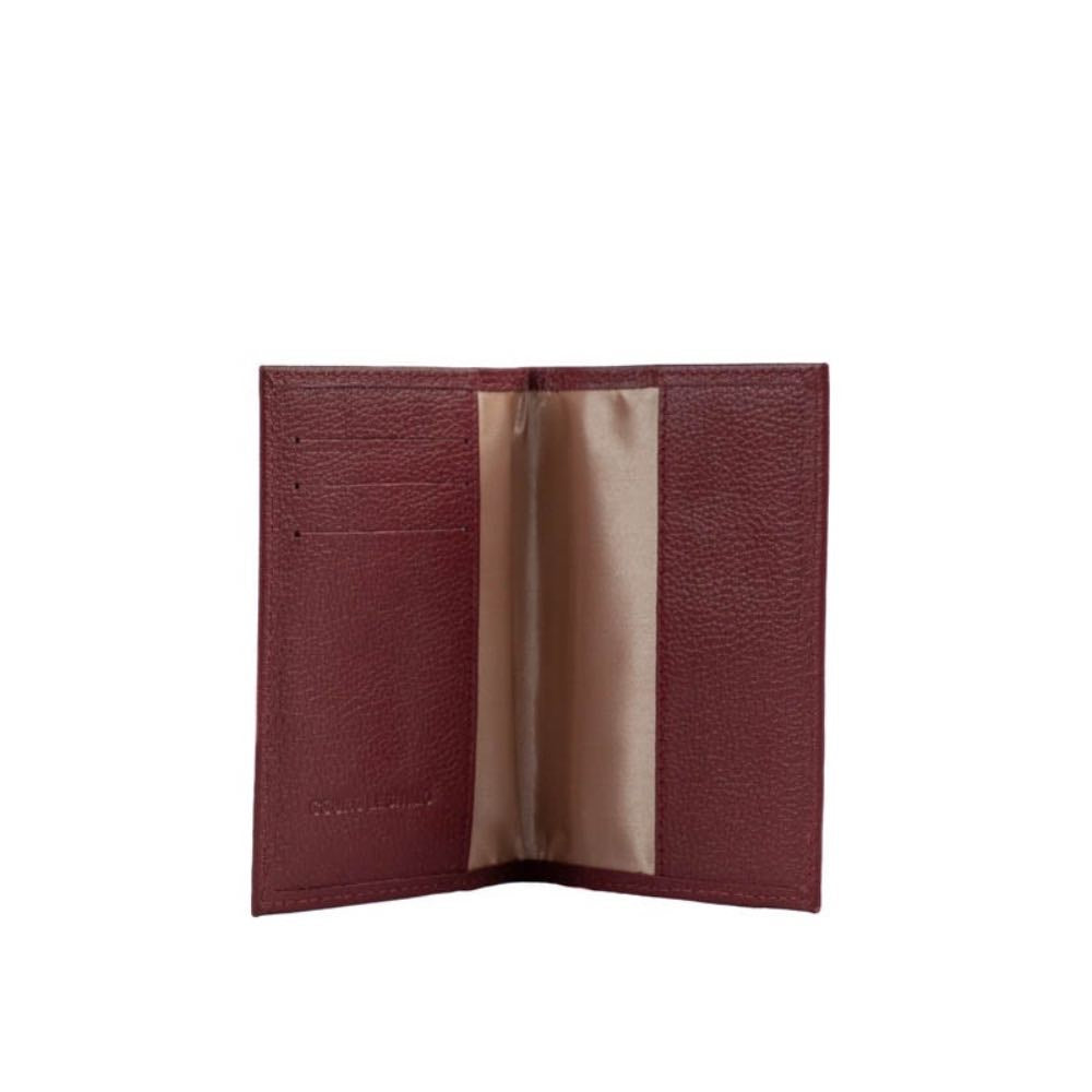 Porta Passaporte de Couro Fly Feminino La Fenice Vinho 105313